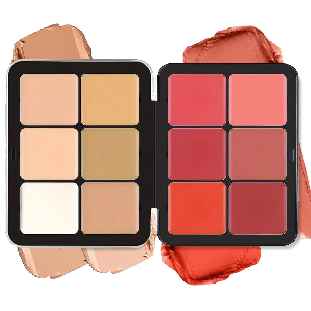 12-Color All-in-One Makeup Palette – Concealer, Blush, Highlighter & Contour – Matte Cream