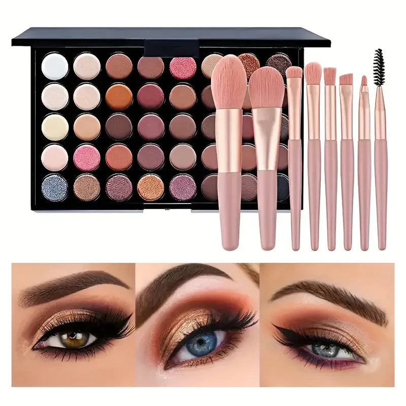 Palette Yeux 40 Couleurs – Glitter & Mat – Waterproof, Tenue Longue Durée