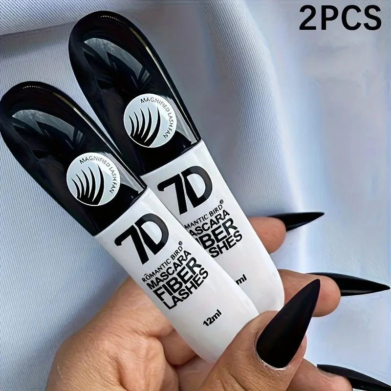 7D Fiber Waterproof Mascara – Long-Lasting Curling Effect – Pack of 1/2/3 Pieces