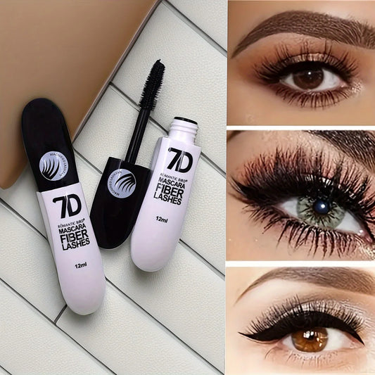 Mascara 7D Fiber Waterproof – Effet Curling Durable – Lot 1/2/3 Pièces