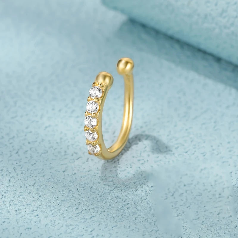 Fake Copper Nose Ring – Hypoallergenic Jewelry for Cartilage – Fake Piercing for Women