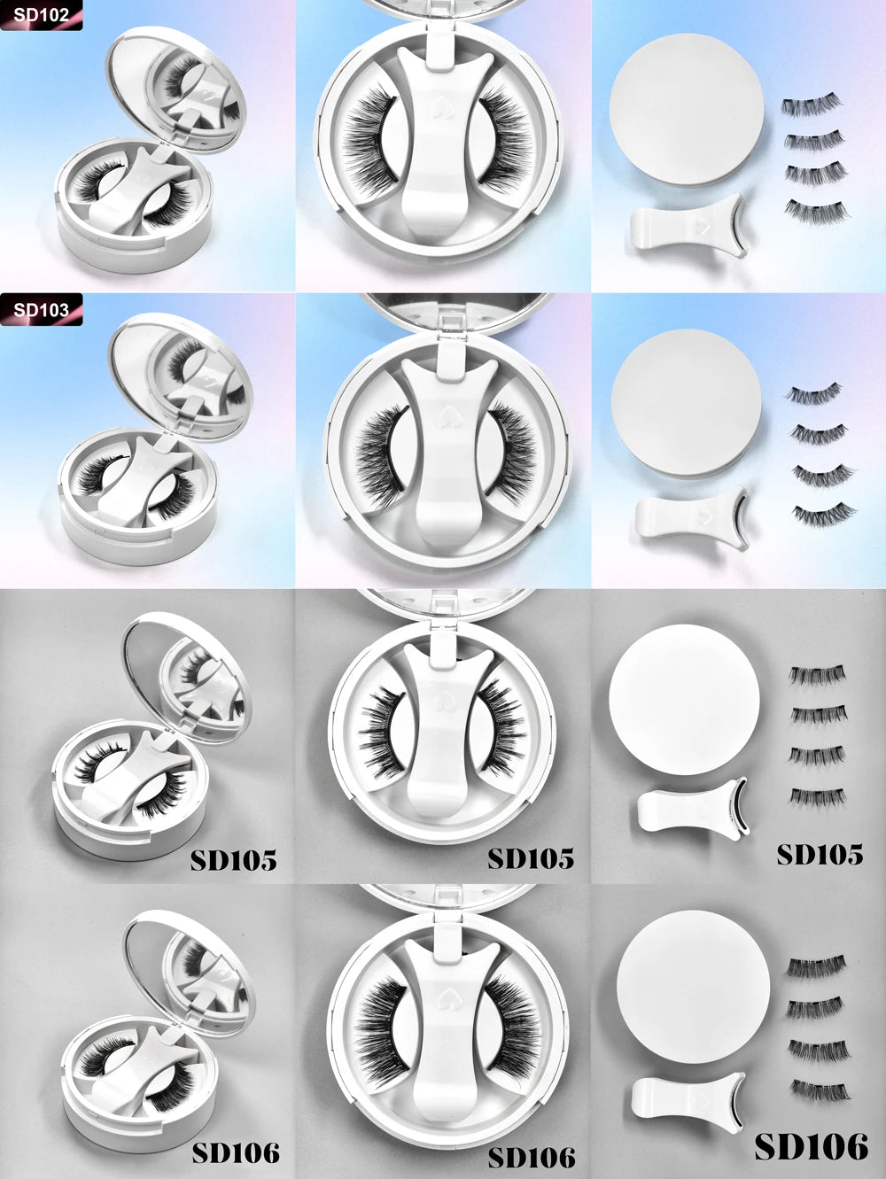 Cils magnétiques réutilisables – Faux cils sans colle avec pince applicatrice