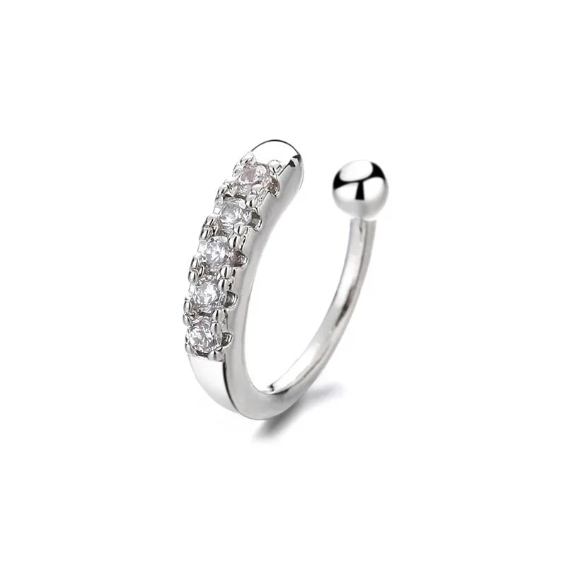 Fake Copper Nose Ring – Hypoallergenic Jewelry for Cartilage – Fake Piercing for Women