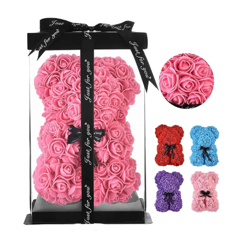 Ours en Roses Artificielles 25 cm 🧸🌹
🎁 Cadeau Romantique avec Boîte – Saint-Valentin & Anniversaire
