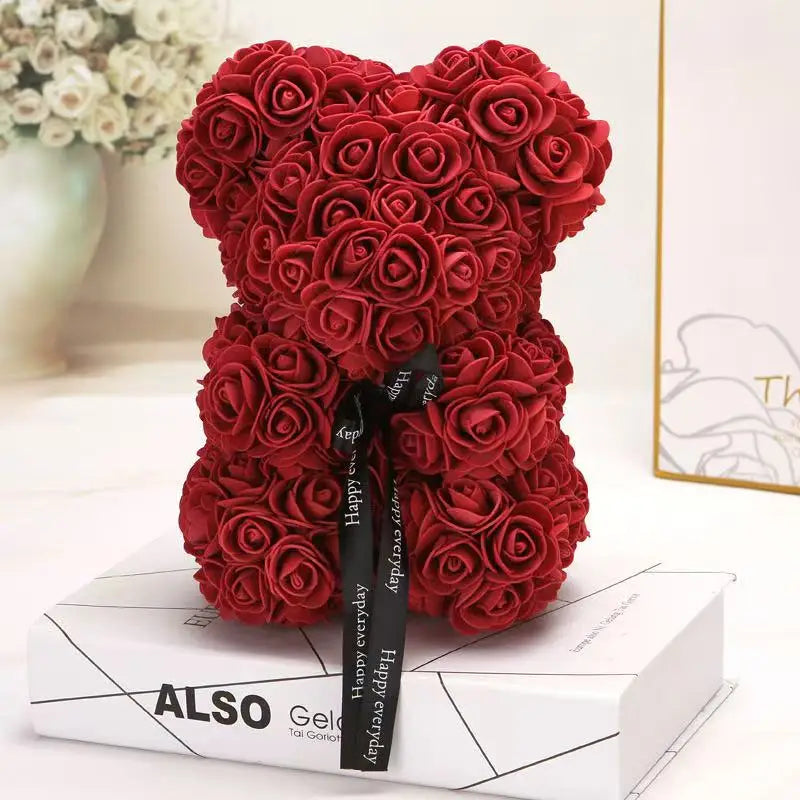 Ours en Roses Artificielles 25 cm 🧸🌹
🎁 Cadeau Romantique avec Boîte – Saint-Valentin & Anniversaire