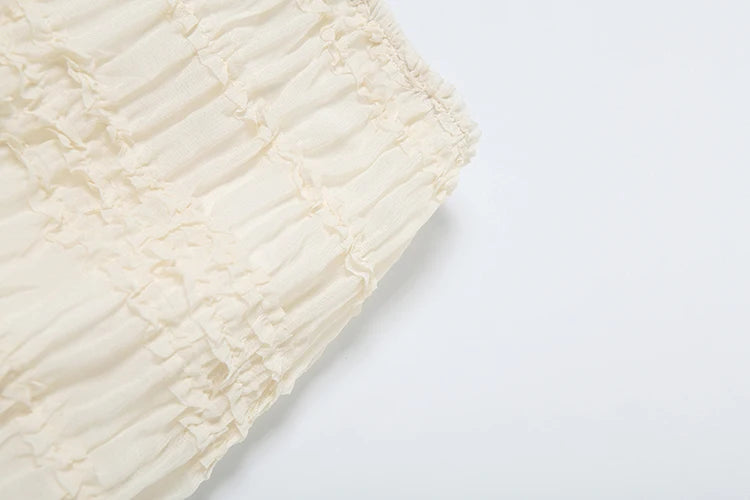 Ensemble Femme 2 Pièces Tendance Vacances – Crop Top Dos Nu en Mesh & Jupe Longue Fluide Élégante