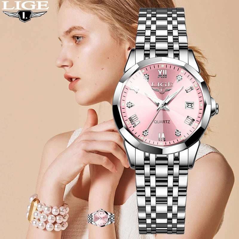 Montre Femme Élégante Ultra-Fine LIGE™ – Acier Inoxydable